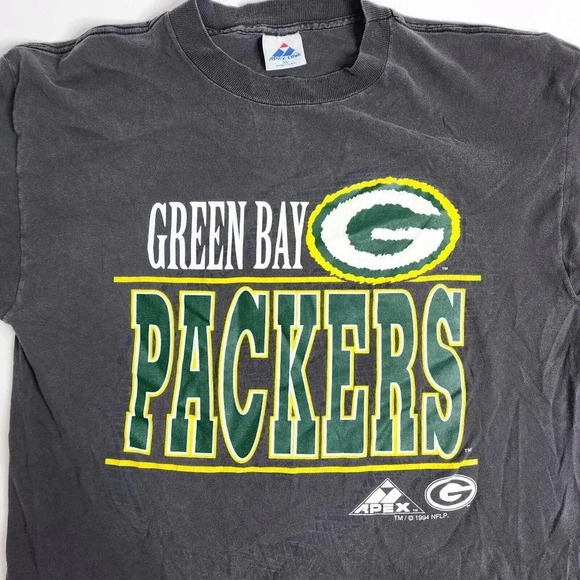 Apex One Green Bay Packers Graphic Men's Shirt Size Large Football Double Sided - Picture 3 of 9